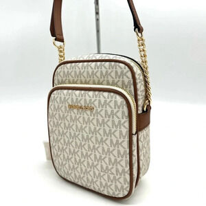 Michael Kors Medium NS Chain Xbody Bag Vanilla/Brown